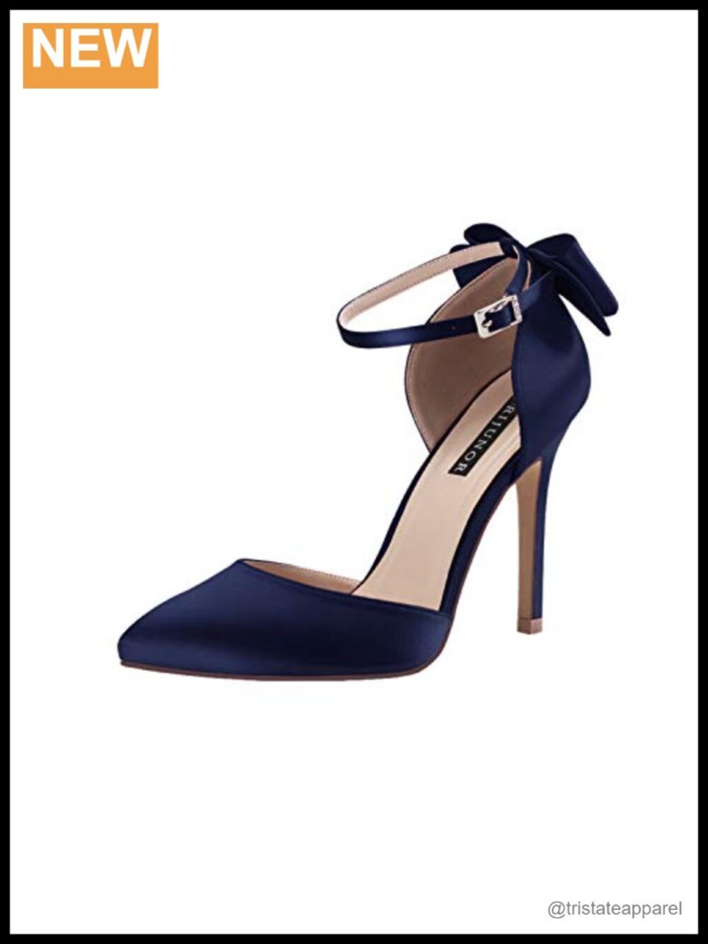 Women Stiletto Satin Pointed Toe Ankle Strap Pumps Wedding Bridal Heels